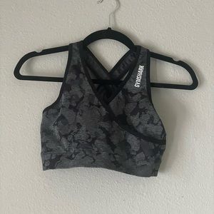 Gym shark camo sports bra  size medium